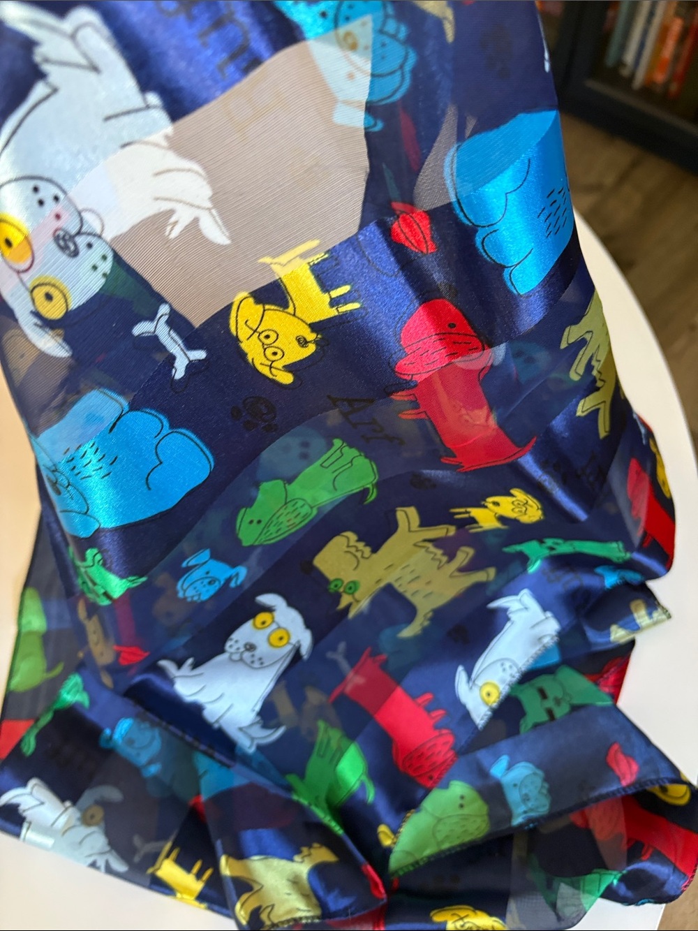 Dog Print Women’s Scarf - Picture 2 of 4